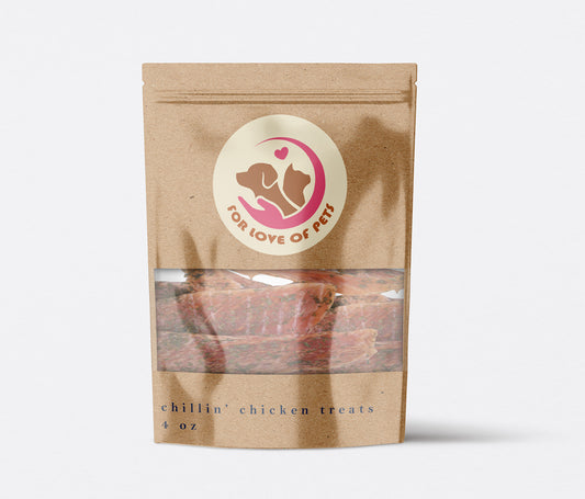 For Love Of Pets Chillin' Chicken Treats, All Natural 4 ounces